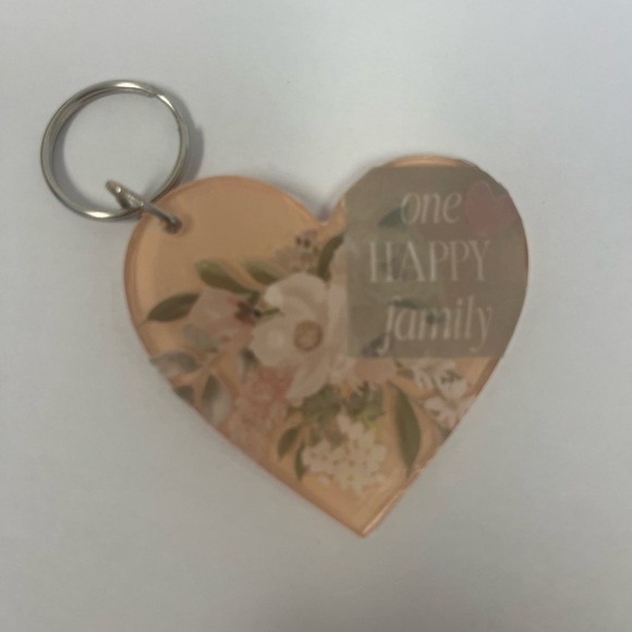 Floral Heart Keychain - Picture 2 of 4